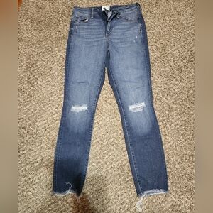 Universal Thread Dark Blue Distressed Skinny Jeans